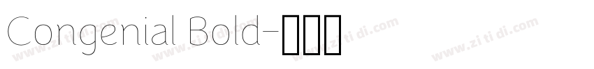 Congenial Bold字体转换